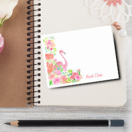 Waterverf Flamingo met Rozen gepersonaliseerd Post-it® Notes