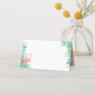 Waterverf Flamingo & Palmbladeren Tropische bruilo