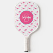 Waterverf Flamingo patroon op maat Pickleball Paddle (Achterkant)