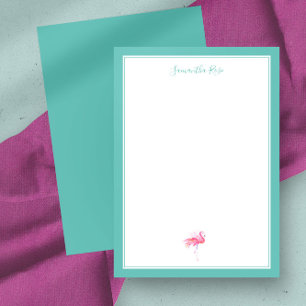 Waterverf Flamingo Persoonlijke schrijfbenodigdhed Notitiekaartje