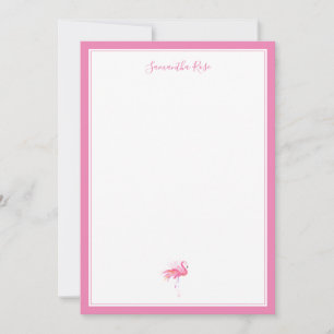 Waterverf Flamingo Persoonlijke schrijfbenodigdhed Notitiekaartje