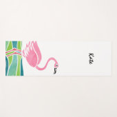 Waterverf Flamingo Persoonlijke vogel Yogamat (Voorkant (horizontaal))
