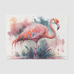 Waterverf Flamingo Pink Tissuepapier