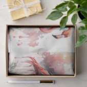 Waterverf Flamingo Pink Tissuepapier (Geschenk)