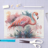 Waterverf Flamingo Pink Tissuepapier (Craft)