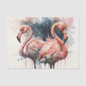 Waterverf Flamingo Pink Tissuepapier (Voorkant)