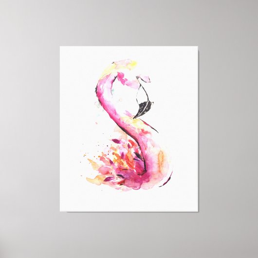 Waterverf Flamingo Print Art | Funny Flamingo (Voorkant)