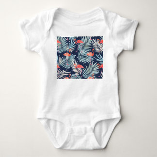 Waterverf Flamingo: Roze Tropische Elegantie. Romper