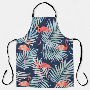 Waterverf Flamingo: Roze Tropische Elegantie. Schort