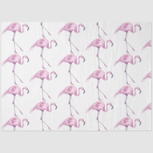 Waterverf Flamingo serie ontwerp 17 Tissuepapier (Voorkant)