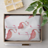 Waterverf Flamingo serie ontwerp 1 Tissuepapier (Geschenk)