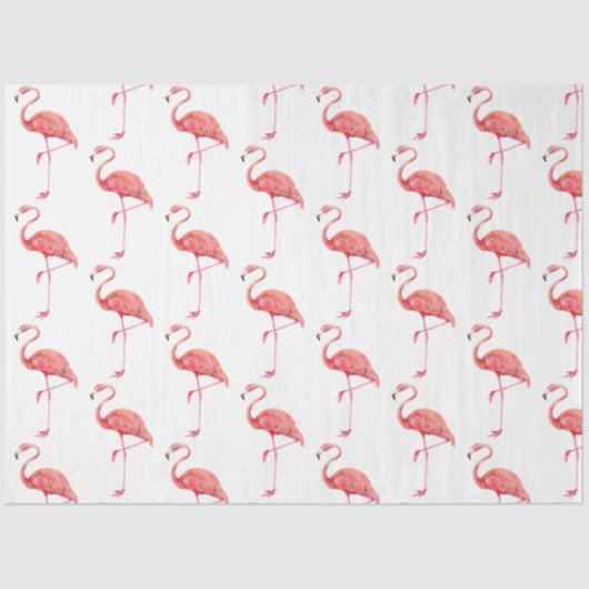 Waterverf Flamingo serie ontwerp 1 Tissuepapier (Voorkant)