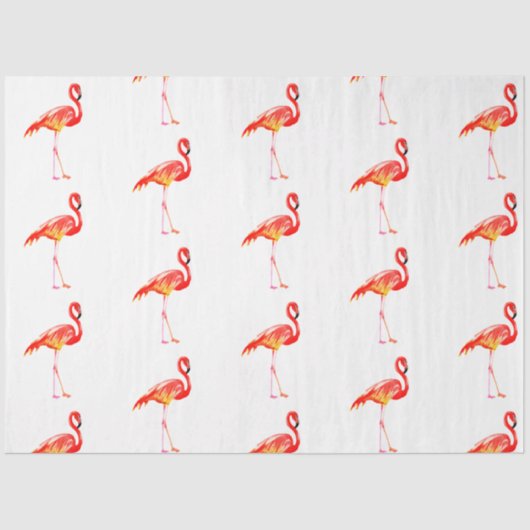 Waterverf Flamingo serie ontwerp 5 Tissuepapier (Voorkant)