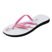  Waterverf Flamingo Tropical Bird Teenslippers (Schuin)