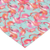 Waterverf Flamingos Gathered 2 Tafelkleed (Gekanteld)