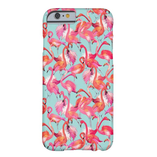 Waterverf Flamingos Gathered Case-Mate iPhone Case (Achterkant)