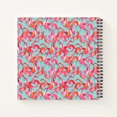 Waterverf Flamingos Gathered Notitieboek (Achterkant)