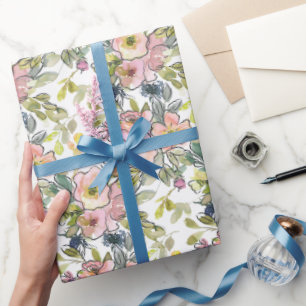 Waterverf flessenpakpapier cadeaupapier