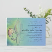 Waterverf Fleur de Lis Blue Kaart (Staand voorkant)