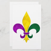 waterverf fleur de lis briefpapier (Voorkant / Achterkant)