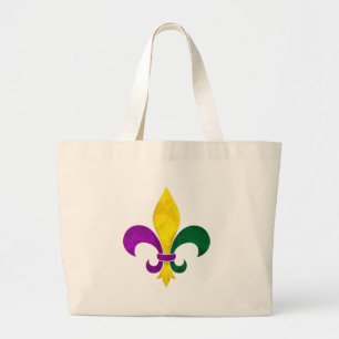 waterverf fleur de lis grote tote bag