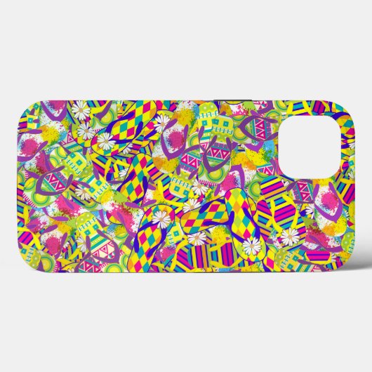 Waterverf, Flip Flop Pattern Case-Mate iPhone Case (Achterkant (horizontaal))