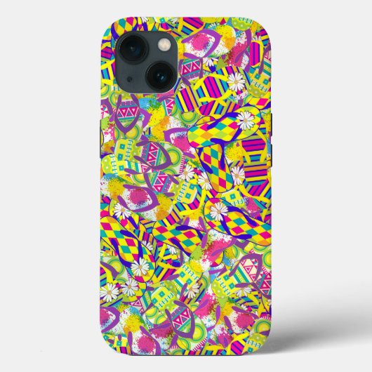 Waterverf, Flip Flop Pattern Case-Mate iPhone Case (Achterkant)