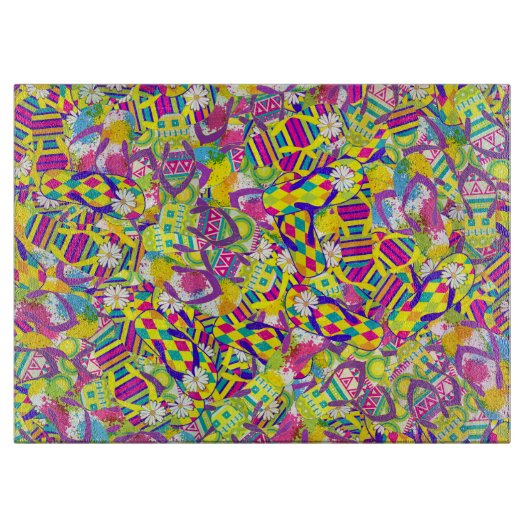 Waterverf, Flip Flop Pattern Snijplank (Voorkant)