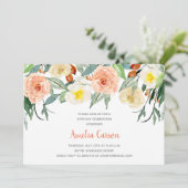 Waterverf Flora Verjaardagsuitnodiging Kaart (Staand voorkant)