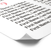 Waterverf Floral 12 Tables Wedding Seating Chart Poster (Hoek)