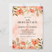 Waterverf Floral 50th Birthday Party (Voorkant)