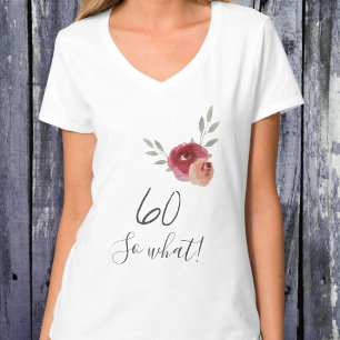 Waterverf Floral 60ste verjaardag T-shirt