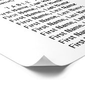 Waterverf Floral 9 Tables Wedding Seding Chart Poster (Hoek)