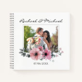 Waterverf Floral aangepaste foto-bruiloft Notitieboek (Voorkant)