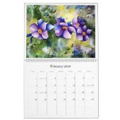 Waterverf Floral Agenda Kalender (Feb 2026)