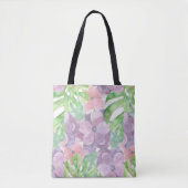 Waterverf Floral All-Over-Print Canvas tas (Voorkant)