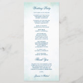 Waterverf Floral Anchor Blauwgroen Beach Wedding Programma (Achterkant)