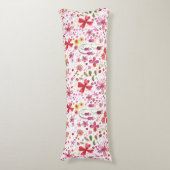 Waterverf Floral Art Modern Pattern Lichaamskussen (Voorkant Verticaal)