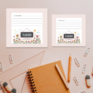 Waterverf Floral Art Teacher Appreciation Gift Notitieblok