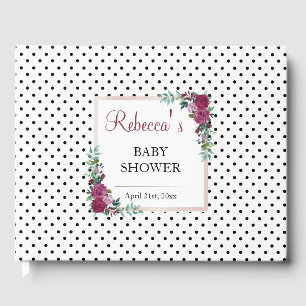 Waterverf floral Baby shower Gastboek Gastenboek