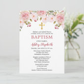 Waterverf Floral Baptism Kaart (Staand voorkant)