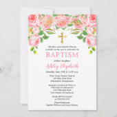 Waterverf Floral Baptism Kaart (Voorkant)