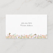 Waterverf Floral Bee Apiary Visitekaartje (Achterkant)