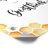 Waterverf floral bee teken Guestbook Poster (Hoek)