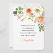 Waterverf - Floral Bevestiging Hartelijk dank Bedankkaart (Achterkant)