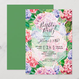 Waterverf Floral Birthday Party