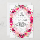 Waterverf Floral Birthday Party (Voorkant)