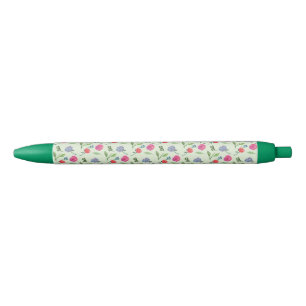 Waterverf Floral Blauwe Inkt Pen