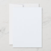 Waterverf Floral Blue Baptism Invitation Kaart (Achterkant)