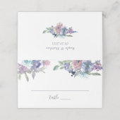 Waterverf Floral Blue Paars Blush Modern (Buitenkant ongevouwen)
